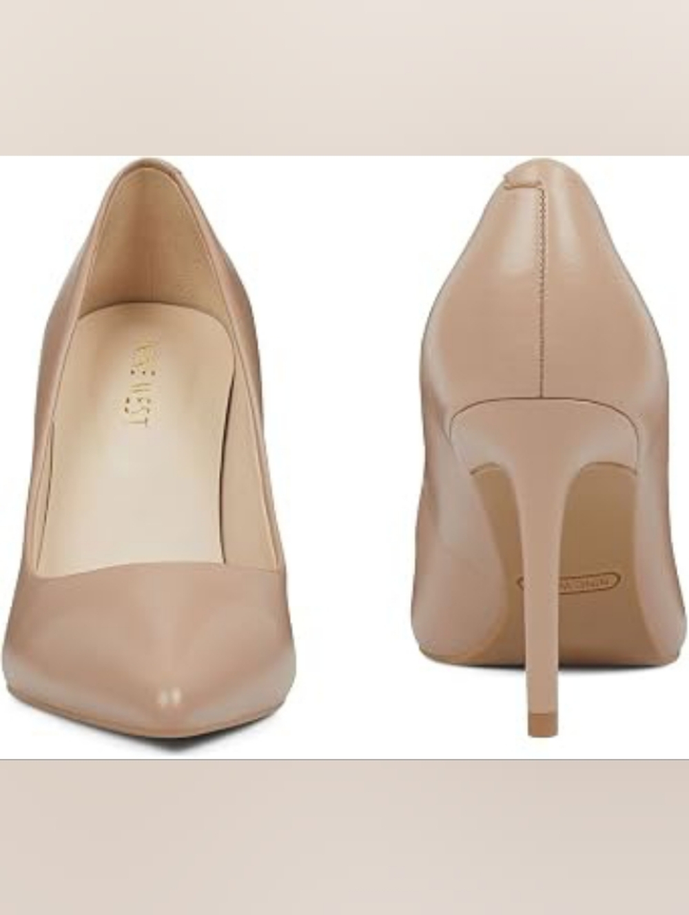 Nine West Ettas Women's Nude Pointed-Toe Stiletto Pumps Size 11